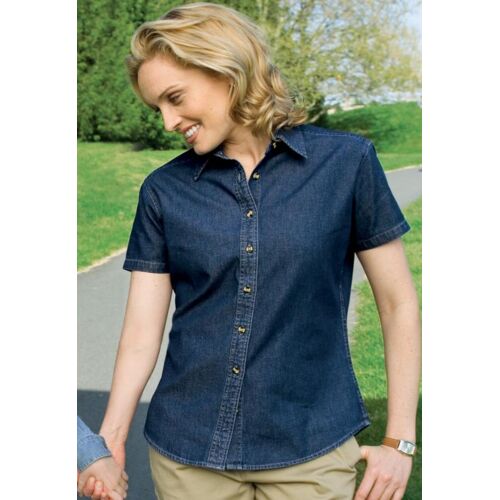 Port & Company® - Ladies Short Sleeve Value Denim Shirt. LSP11  Thumbnail
