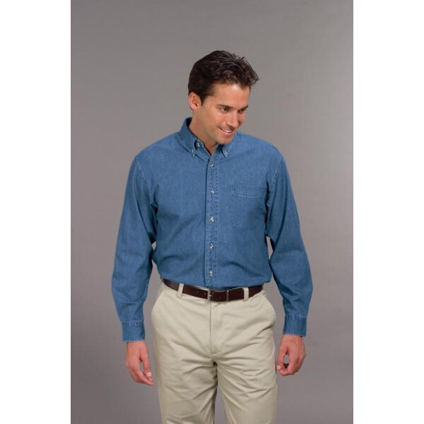 Port Authority® - Long Sleeve Denim Shirt. S600  Thumbnail