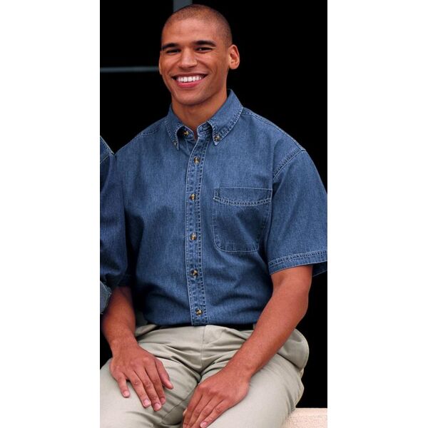 Port Authority® - Short Sleeve Denim Shirt. S500  Thumbnail