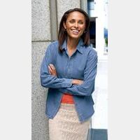 Port Authority® - Ladies Long Sleeve Denim Shirt. L600D  Thumbnail