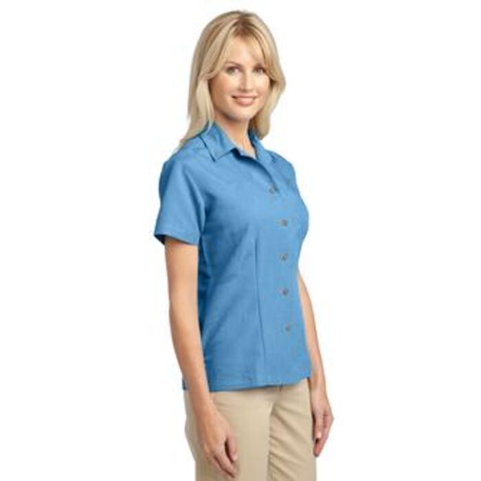 Port Authority® - Ladies Patterned Easy Care Camp Shirt. L536  Thumbnail