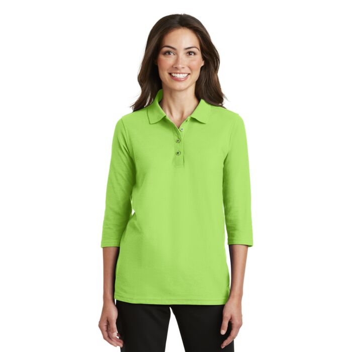 Port Authority® - Ladies Silk Touch™ 3/4-Sleeve Polo. L562 Thumbnail