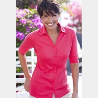 Port Authority® - Ladies Silk Touch™ Interlock Button-Front Polo. L523  Thumbnail