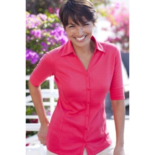 Port Authority® - Ladies Silk Touch™ Interlock Button-Front Polo. L523  Thumbnail