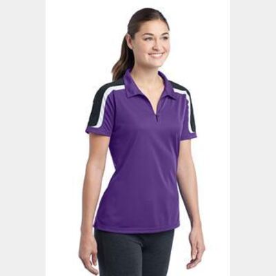 Sport-Tek® - Ladies Tricolor Shoulder Micropique Sport-Wick® Polo. LST658 Thumbnail
