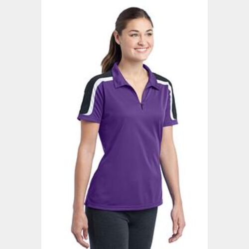 Sport-Tek® - Ladies Tricolor Shoulder Micropique Sport-Wick® Polo. LST658 Thumbnail