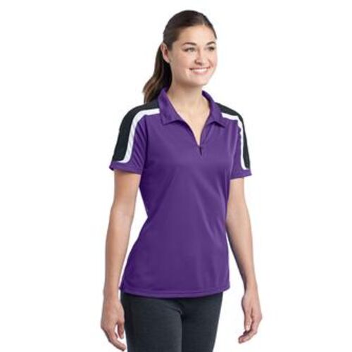 Sport-Tek® - Ladies Tricolor Shoulder Micropique Sport-Wick® Polo. LST658 Thumbnail