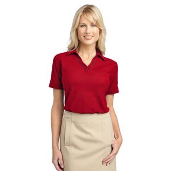 Port Authority® - Ladies Silk Touch™ Piped Polo. L502 Thumbnail