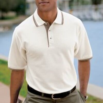 Port Authority® - Silk Touch™ Polo with Stripe Trim. K501  Thumbnail