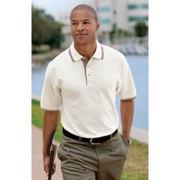 Port Authority® - Silk Touch™ Polo with Stripe Trim. K501  Thumbnail