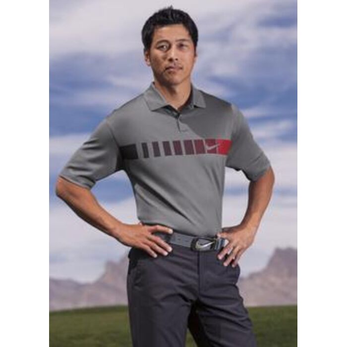Nike Golf Dri-FIT Chest Stripe Print Polo. 443211  Thumbnail