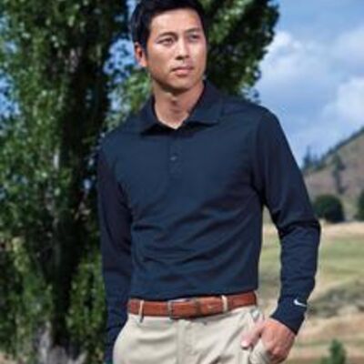 Nike Golf Long Sleeve Dri-FIT Stretch Tech Polo. 466364  Thumbnail