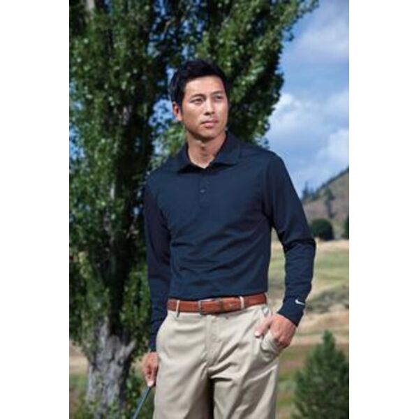 Nike Golf Long Sleeve Dri-FIT Stretch Tech Polo. 466364  Thumbnail