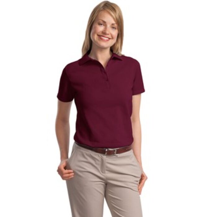 Hanes® ComfortSoft® - Ladies 7-Ounce Pique Knit Sport Shirt. 035X  Thumbnail