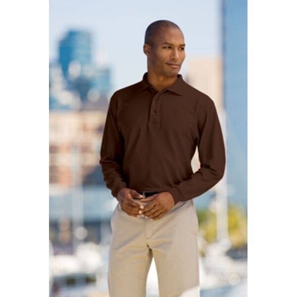 Port Authority® - Long Sleeve Silk Touch™ Polo. K500LS  Thumbnail