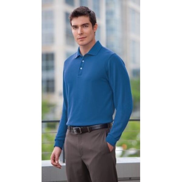 Port Authority® - Long Sleeve EZCotton™ Pique Polo. K800LS  Thumbnail