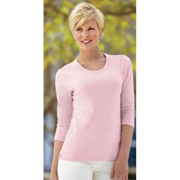 Port Authority® - Ladies Modern Stretch Cotton 3/4-Sleeve Scoop Neck Shirt. L517  Thumbnail