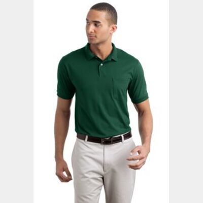 Hanes®- ComfortBlend EcoSmart® Jersey Knit Sport Shirt with Pocket. 0504 Thumbnail