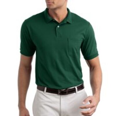Hanes®- ComfortBlend EcoSmart® Jersey Knit Sport Shirt with Pocket. 0504 Thumbnail