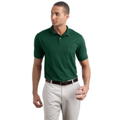 Hanes®- ComfortBlend EcoSmart® Jersey Knit Sport Shirt with Pocket. 0504 Thumbnail