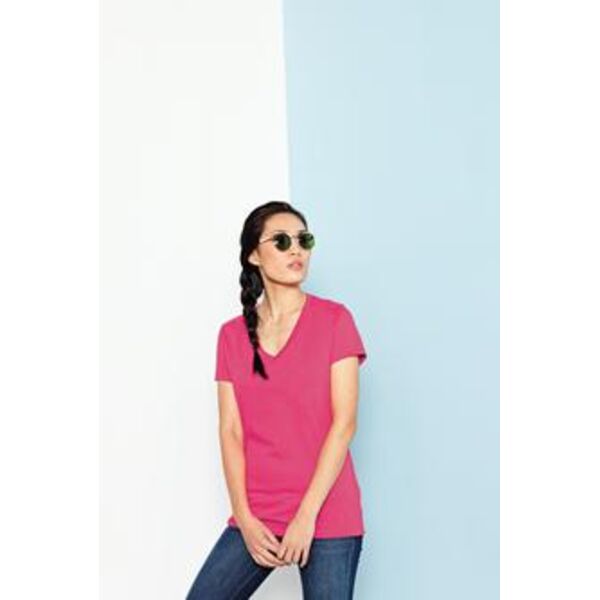 District Made™ - Ladies Perfect Weight V-Neck Tee. DM1170L  Thumbnail