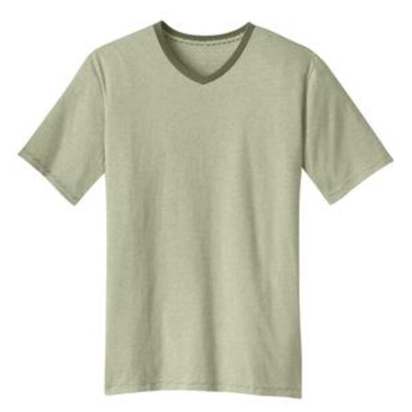 District Made™ - Mens Mini Stripe Notch Crew Tee. DM320  Thumbnail