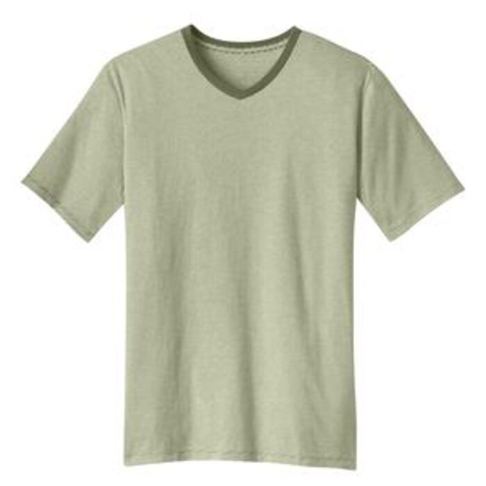 District Made™ - Mens Mini Stripe Notch Crew Tee. DM320  Thumbnail