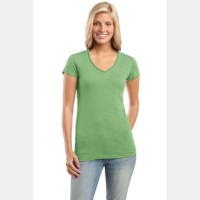 District® Juniors Slub V-Neck Tee. DT240  Thumbnail
