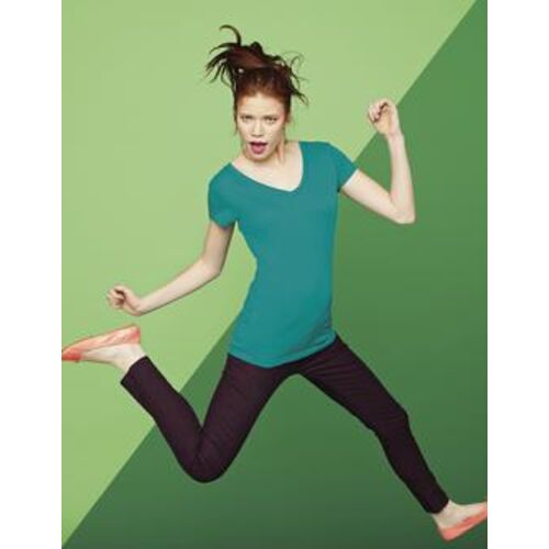 District® - Juniors Modal Blend Double V-Neck Tee DT282 Thumbnail