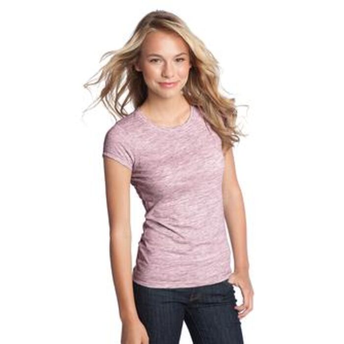 District® - Juniors Extreme Heather Cap Sleeve Crew Tee. DT2000  Thumbnail