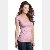 District® - Juniors Extreme Heather Cap Sleeve V-Neck Tee DT2001 Thumbnail
