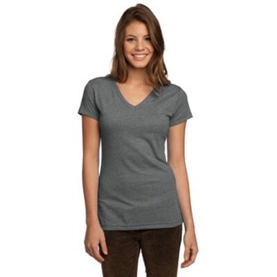 District® Juniors Tri-Blend V-Neck Tee. DT242V Thumbnail