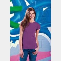 District® - Juniors 1x1 Rib Crew Neck Tee. DT234C  Thumbnail