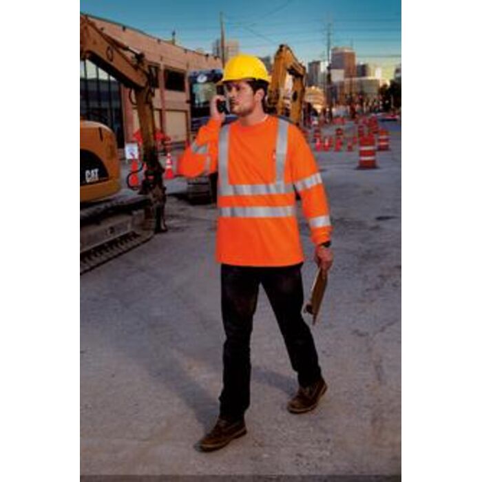 CornerStone® - ANSI Class 3 Long Sleeve Snag-Resistant Reflective T-Shirt. CS409 Thumbnail