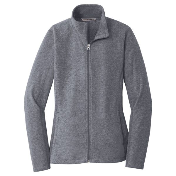 Ladies Heather Microfleece Full Zip Jacket Thumbnail