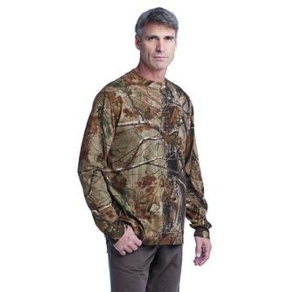 Russell Outdoors™ Realtree Long Sleeve Explorer 100% Cotton T-Shirt with Pocket. S020R Thumbnail