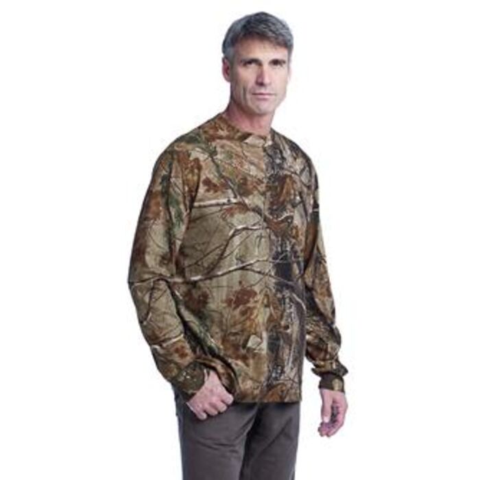 Russell Outdoors™ Realtree Long Sleeve Explorer 100% Cotton T-Shirt with Pocket. S020R Thumbnail