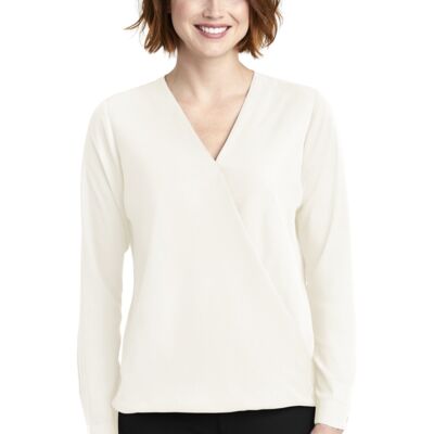 Port Authority ® Ladies Trendy Silhouette Wrap Blouse Thumbnail