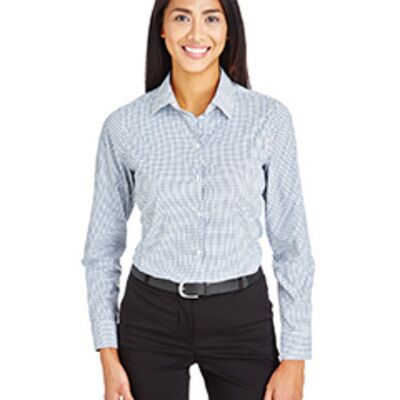 CrownLux Performance™ Ladies' Micro Windowpane Shirt Thumbnail