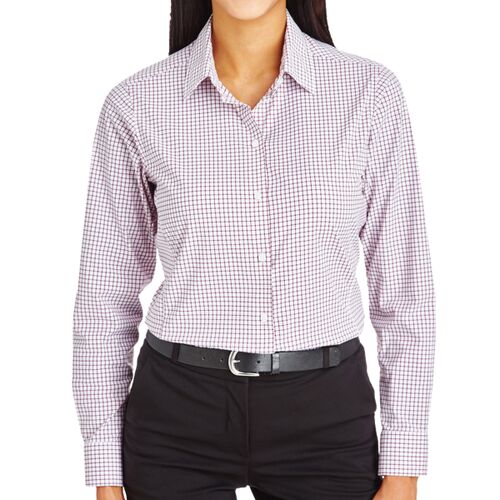 CrownLux Performance™ Ladies' Micro Windowpane Shirt Thumbnail