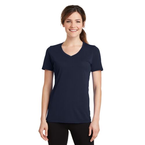 Ladies Essential Blended Performance V Neck Tee Thumbnail