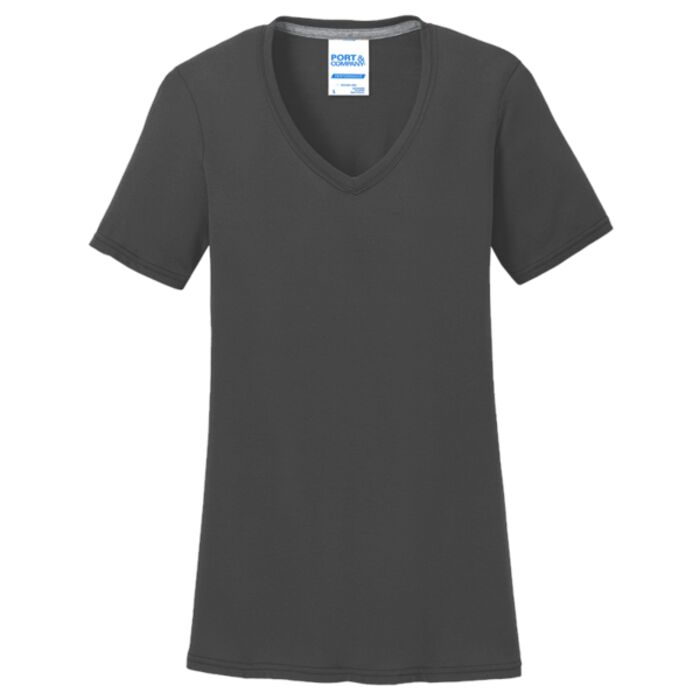 Ladies Essential Blended Performance V Neck Tee Thumbnail