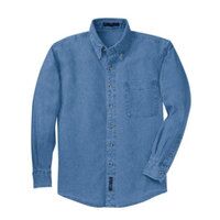Unisex Port Authority® - Tall Long Sleeve Denim Shirt. TLS600  Thumbnail