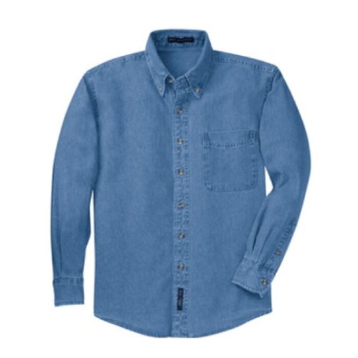 Unisex Port Authority® - Tall Long Sleeve Denim Shirt. TLS600  Thumbnail