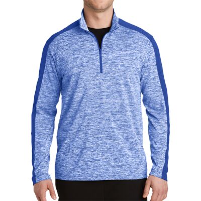 PosiCharge ® Electric Heather Colorblock 1/4 Zip Pullover Thumbnail