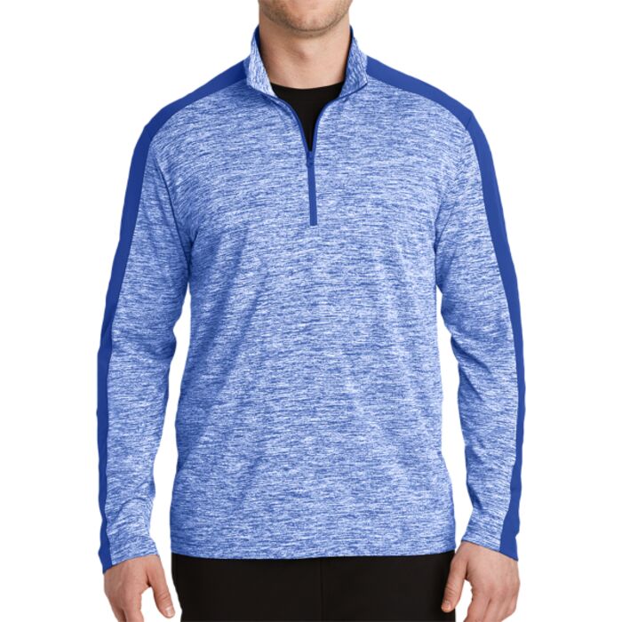 PosiCharge ® Electric Heather Colorblock 1/4 Zip Pullover Thumbnail