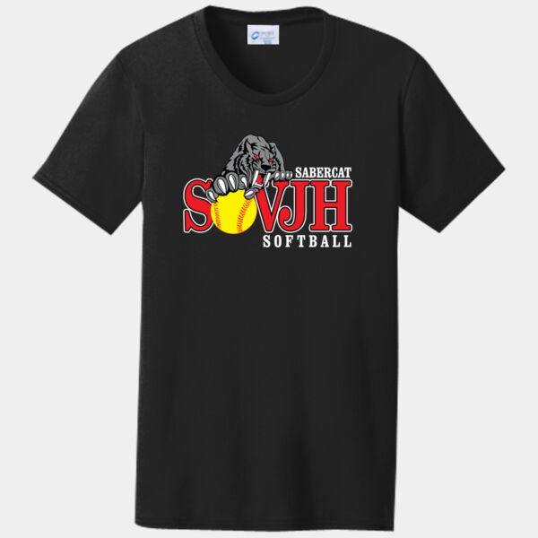 Ladies Softball 50/50 T-Shirt Thumbnail