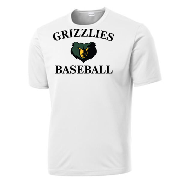 White Performance Tee Greenfield Bat Design Thumbnail