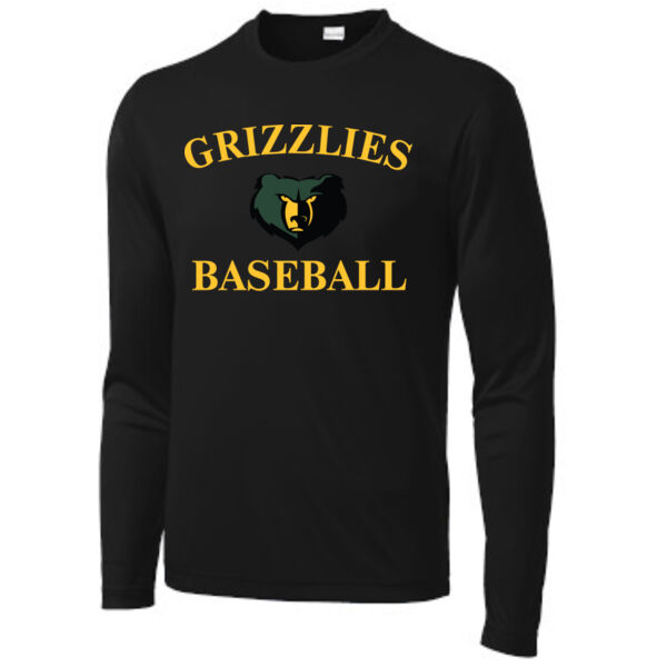 Black Performance L/s Tee Greenfield Baseball Design Thumbnail