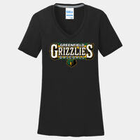 Black Ladies Essential Blended Performance V Neck Tee Thumbnail